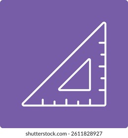 Triangular Ruler vector icon. Can be used for printing, mobile and web applications.