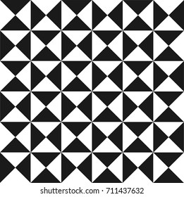 Triangular seamless black and white pattern vector 