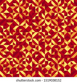 Triangular seamless pattern. Geometric abstract polygonal mosaic. Decorative backdrop for wallpaper, pattern fills, web page background, surface textures.