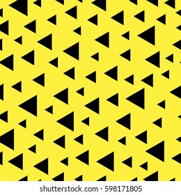 Triangular seamless pattern. Memphis background