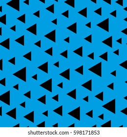 Triangular seamless pattern. Memphis background