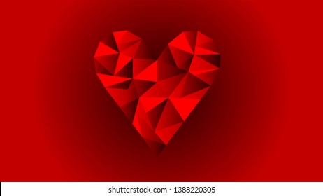 The triangular shape of the heart