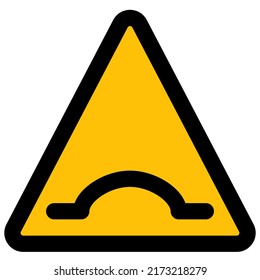 Triangular shape signboard with an alertness displayed