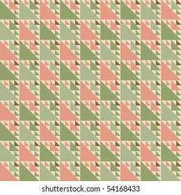 A triangular shaped, color vector pattern
