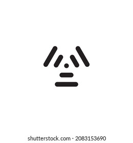 
triangular shaped signal, letter Y simple symbol logo vector