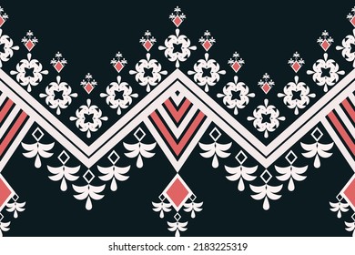 
triangular shapes arranged frame with flowers for clothes, sarong, wallpaper