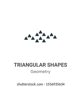 Triangular shapes forming waves vector icon on white background. Flat vector triangular shapes forming waves icon symbol sign from modern geometry collection for mobile concept and web apps design.