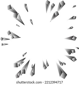 Triangular shapes leading towards centre | Gradient shapes burst