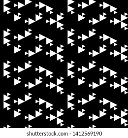 Triangular shapes wallpaper. Seamless pattern. Triangles ornament. Geometric backdrop. Figures background. Polygons motif. Digital paper, textile print, web design, abstract. Vector