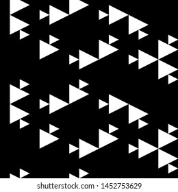 Triangular shapes wallpaper. Seamless pattern. Triangles ornament. Geometric backdrop. Figures background. Polygons motif. Digital paper, textile print, web design, abstract. Vector.