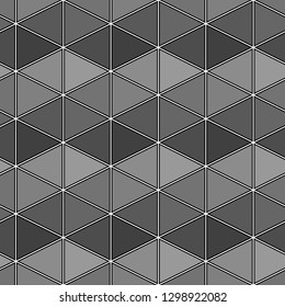 Triangular shapes wallpaper.Triangles ornament. Geometric backdrop. Figures background.Seamless pattern. Polygons motif. Digital paper, textile print, web design, abstract. Vector