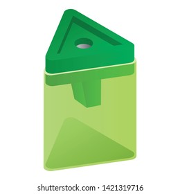 Triangular sharpener icon. Isometric of triangular sharpener vector icon for web design isolated on white background