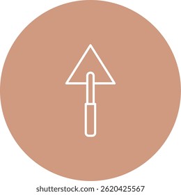 Triangular Shovel Icon Symbol Art Sign