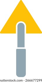 Símbolo de arte de ícone de pá triangular