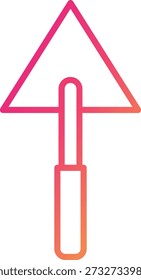 Símbolo de arte de ícone de pá triangular