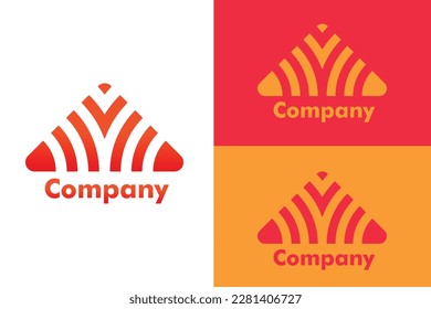 Logotipo de señal triangular Business Moderno y Flat