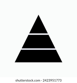 Icono Triangular de estatus social. Strata, símbolo de grado social - vector.