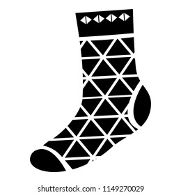 Triangular sock icon. Simple illustration of triangular sock vector icon for web design isolated on white background