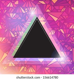 Triangular space design. Vector triangle. Template.