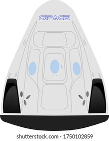 triangular spaceship on a white background