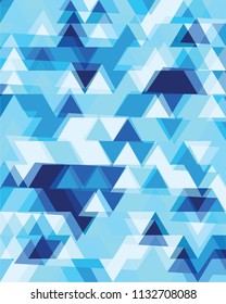 Triangular  or square geometric abstract seamless pattern. Ornament texture or mosaic design backdrop tile template