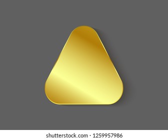 Triangular stickers empty gold