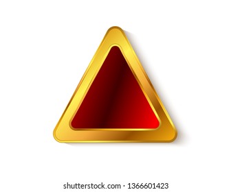 Triangular stickers empty red gold