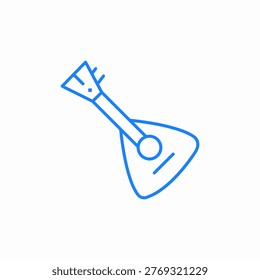 triangular stringed instrument icon sign vector