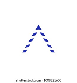 triangular symbol from line segments, vertical movement takeoff