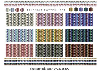 Triangular tile texture vector material set