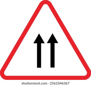 Triangular Traffic road sign board icon. Indicator and warning sign in addition to the hexagonal stop vector collection isolated on transparent background. Inform complicated highways symbol.