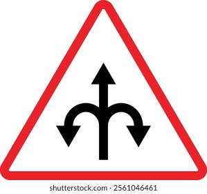 Triangular Traffic road sign board icon. Indicator and warning sign in addition to the hexagonal stop vector collection isolated on transparent background. Inform complicated Turning symbol.