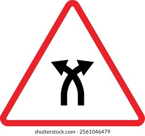 Triangular Traffic road sign board icon. Indicator and warning sign in addition to the hexagonal stop vector collection isolated on transparent background. Inform complicated Turning symbol.