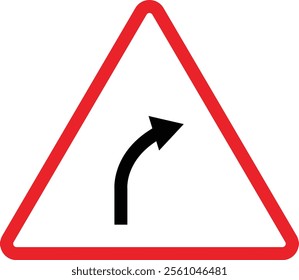 Triangular Traffic road sign board icon. Indicator and warning sign in addition to the hexagonal stop vector collection isolated on transparent background. Inform complicated Turning symbol.