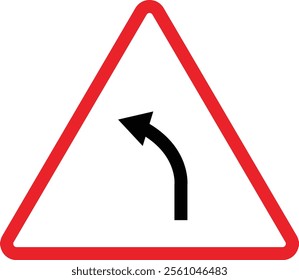 Triangular Traffic road sign board icon. Indicator and warning sign in addition to the hexagonal stop vector collection isolated on transparent background. Inform complicated Turning symbol.