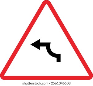 Triangular Traffic road sign board icon. Indicator and warning sign in addition to the hexagonal stop vector collection isolated on transparent background. Inform complicated Turning symbol.