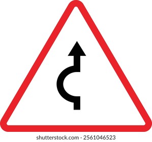 Triangular Traffic road sign board icon. Indicator and warning sign in addition to the hexagonal stop vector collection isolated on transparent background. Inform complicated Turning symbol.