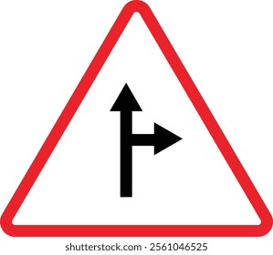 Triangular Traffic road sign board icon. Indicator and warning sign in addition to the hexagonal stop vector collection isolated on transparent background. Inform complicated Turning symbol.