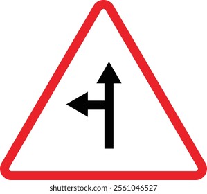 Triangular Traffic road sign board icon. Indicator and warning sign in addition to the hexagonal stop vector collection isolated on transparent background. Inform complicated Turning symbol.