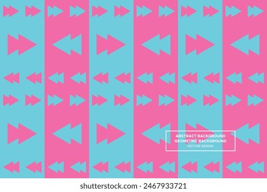 Triangular and Triangle Shapes and Designs Blue and Pink Colors Geometric Pattern Abstract Pattern Seamless 