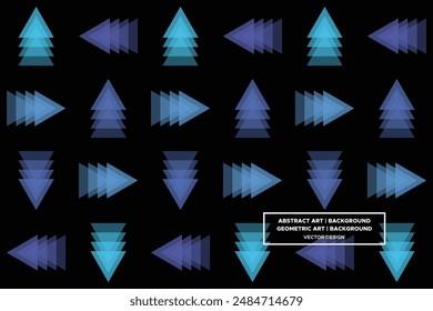 Triangular and Triangle Shapes and Designs Blue and Light Blue Colors Geometric Pattern Abstract Pattern Seamless Pattern