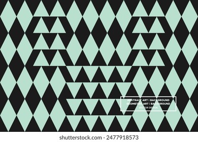 Triangular and Triangle Shapes and Designs Green and Black Colors Geometric Pattern Abstract Pattern Seamless 