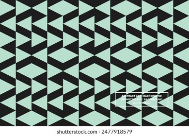 Triangular and Triangle Shapes and Designs Green and Black Colors Geometric Pattern Abstract Pattern Seamless 