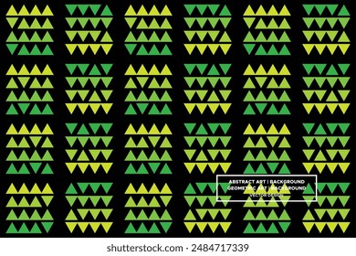 Triangular and Triangle Shapes and Designs Green and Yellow Colors Geometric Pattern Abstract Pattern Seamless Pattern