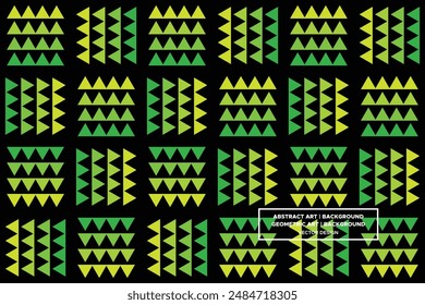 Triangular and Triangle Shapes and Designs Green and Yellow Colors Geometric Pattern Abstract Pattern Seamless Pattern