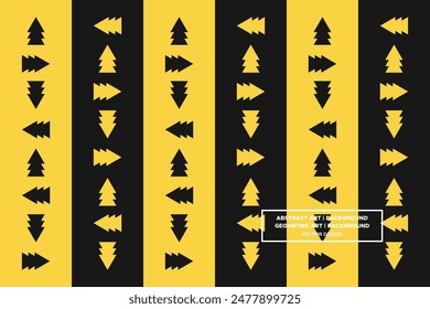 Triangular and Triangle Shapes and Designs Yellow and Black Colors Geometric Pattern Abstract Pattern Seamless Pattern