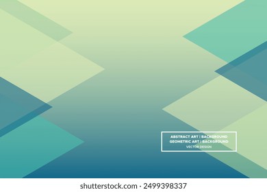Triangular and Triangle Shapes Green Colors with Gradient Backdrop Modern Abstract Background Geometric Background