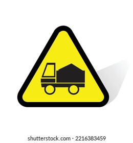 triangular truck sign , can be used for icons