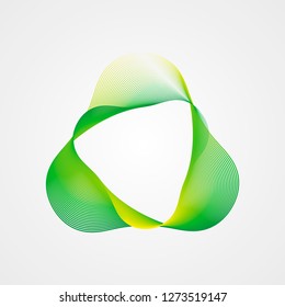 triangular wavy bright gradient rectangular frame. Stylized Guilloche Element