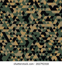 Triangular woodland camo banner pattern vector. 200+ camo textures in my portfolio. 